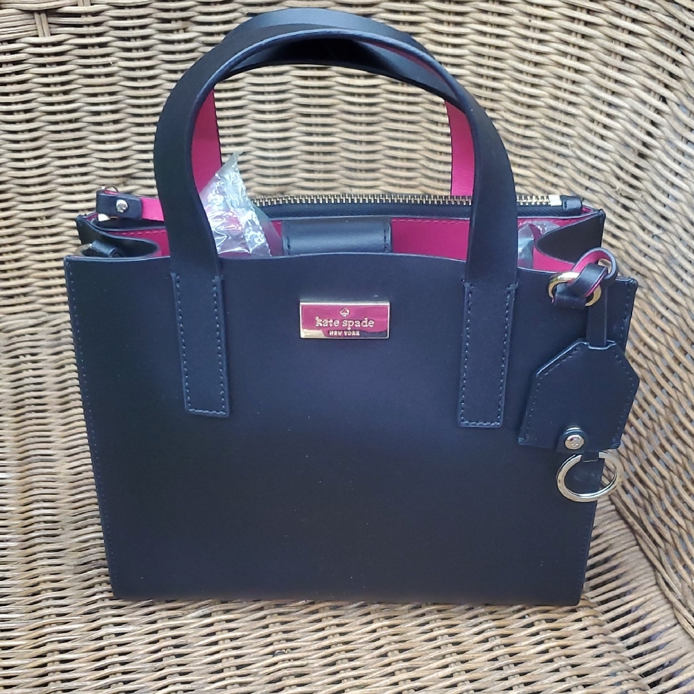 Kate Spade Black and Pink Satchel with Modern Design